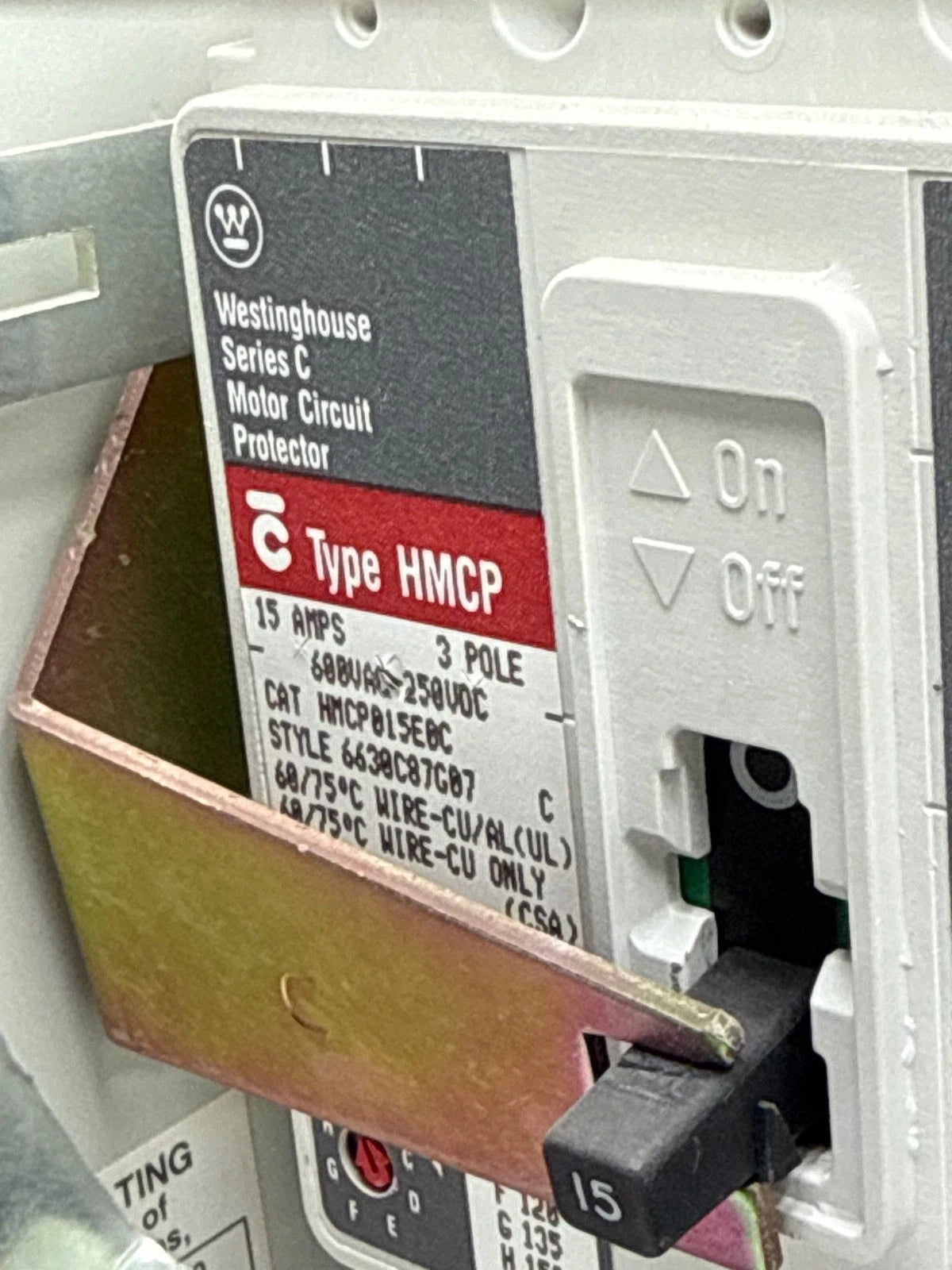 Eaton Freedom 2100 15A 12" MCC Combo Bucket HMCP015E0C Size 1 A200M1CAC 15 Amp Used