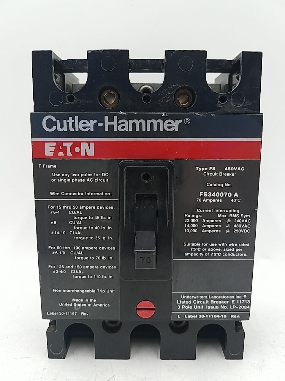 Cutler-Hammer FS340070A Used