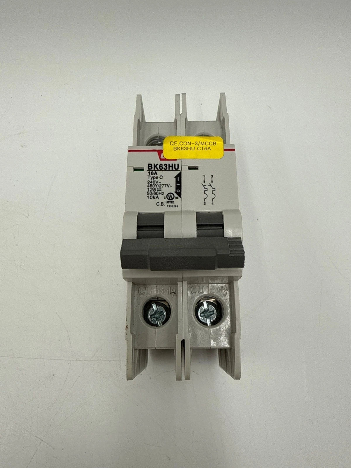 LS BK63HU Circuit Breaker 16A 2P 480/277V 1PH Type C 16 Amp 2 Pole Used