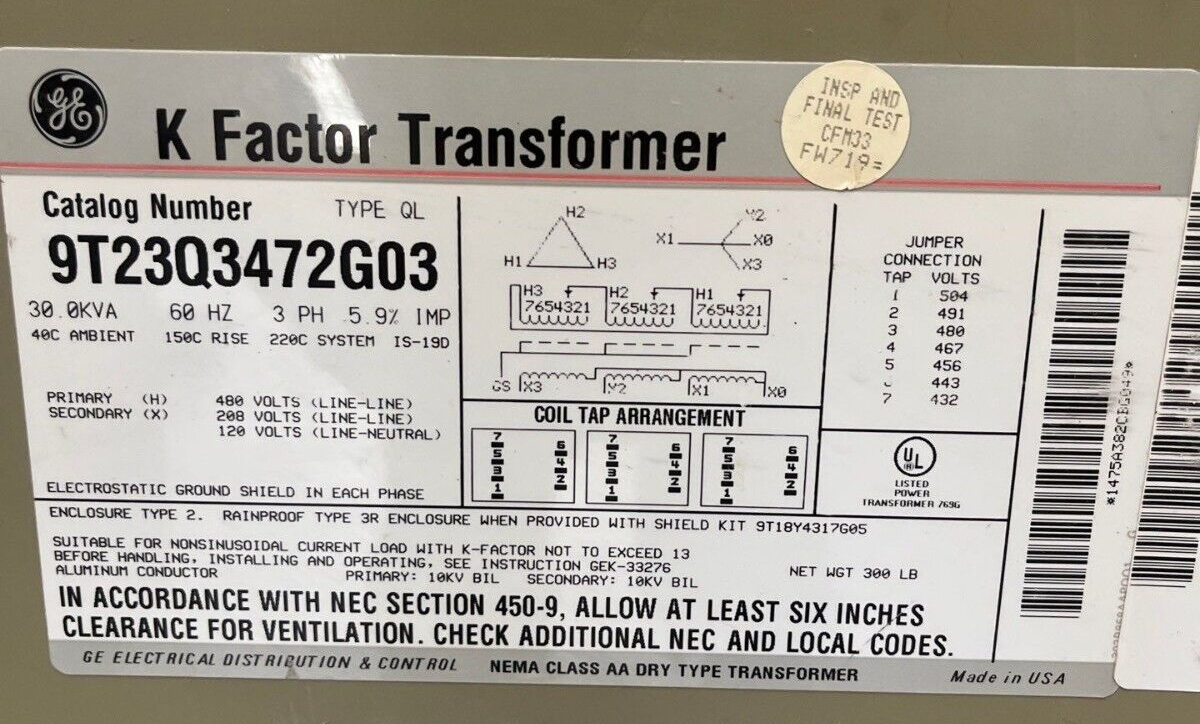 Sola/Hevi-Duty 9T23Q3472G03 Used