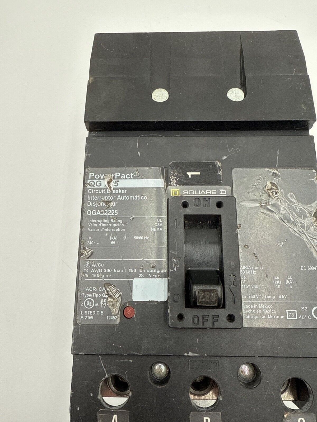 Square D QGA32225 Used