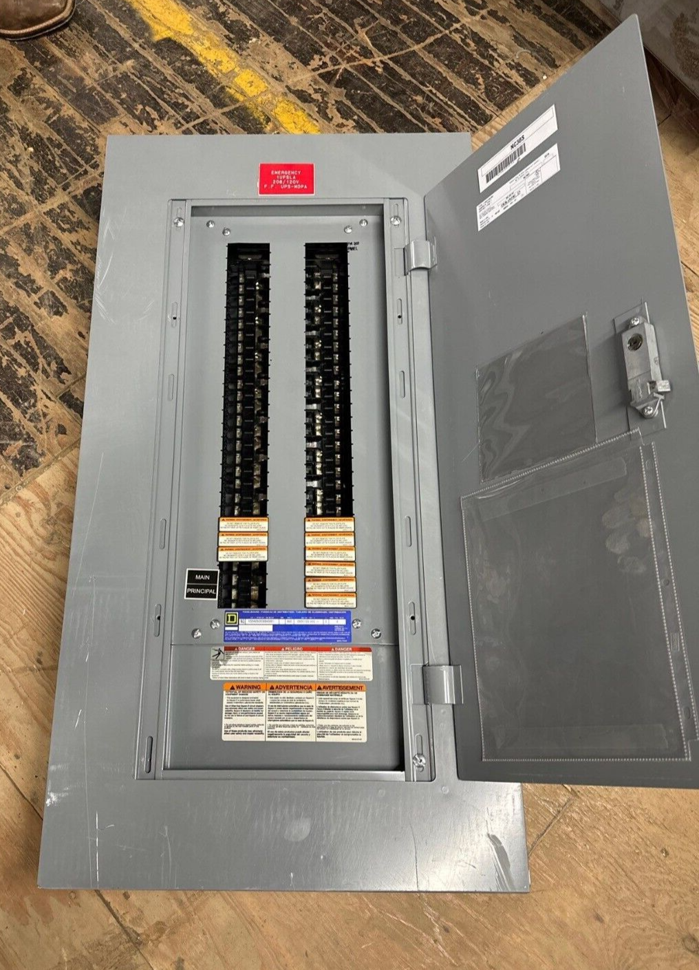 Square D NQ Panelboard 60A 208Y/120V 3PH 4W 42 Circuit MCB 60 Amp Panel P115 Used