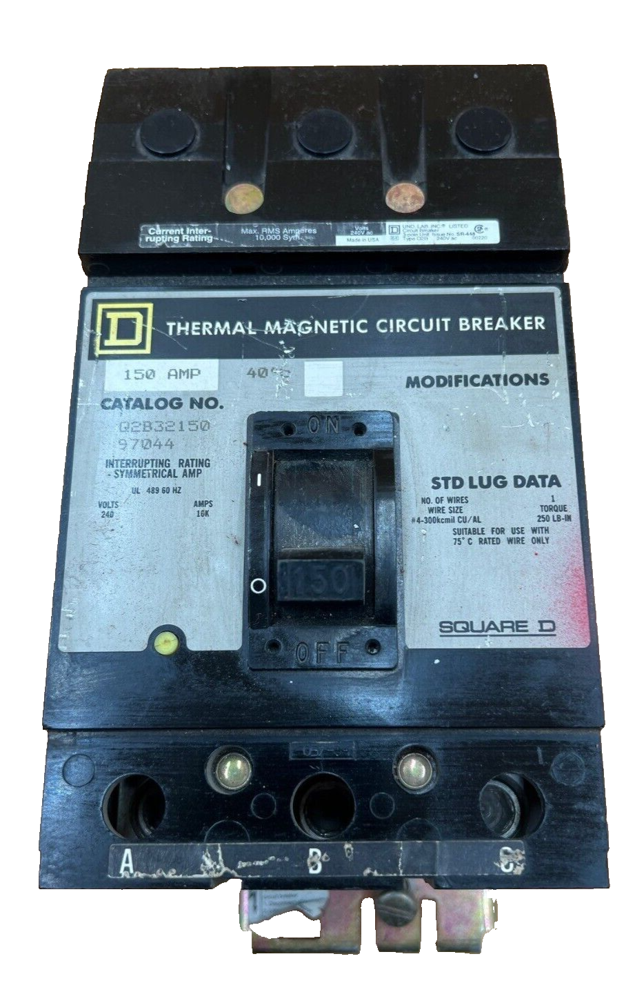 Square D Q2B32150 Used