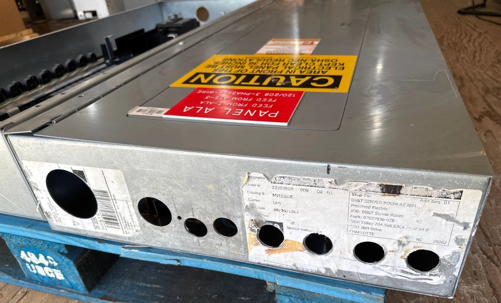 Square D NQOD Panelboard 250A 208/120V 3PH 4W 42 Cir MCB Panel JDP36250 250 Amp Used