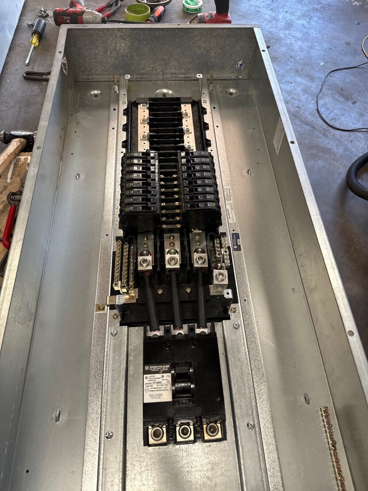 Square D NQOD442M225 NQOD Panelboard 225A 208Y/120V 3PH 42Cir 4W Indoor Encl MCB P343 Used