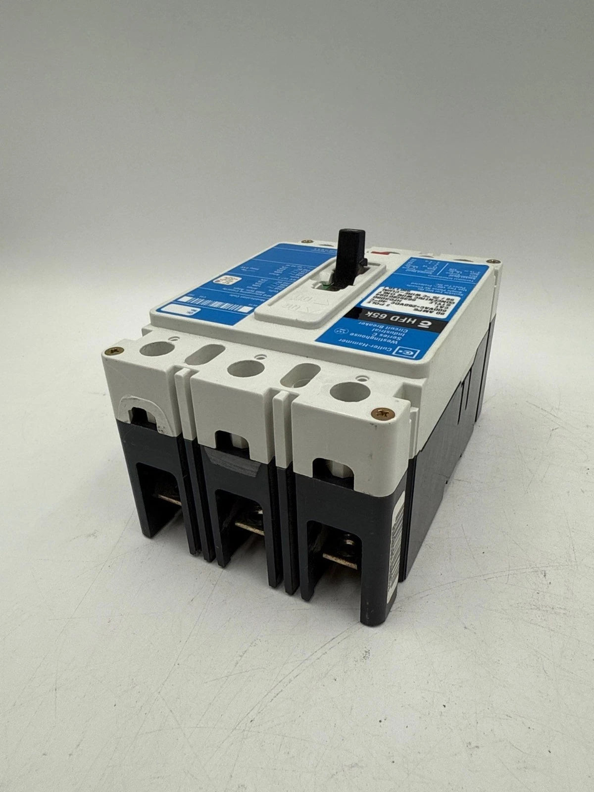 Cutler Hammer HFD3080 Circuit Breaker 80A 3P 600V 3PH HFD 65k 80 Amp 3 Pole Used