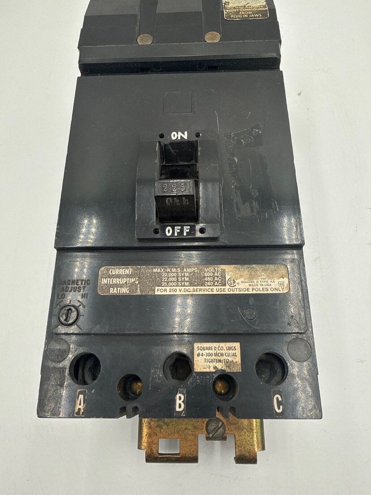 Square D KA36225 Used