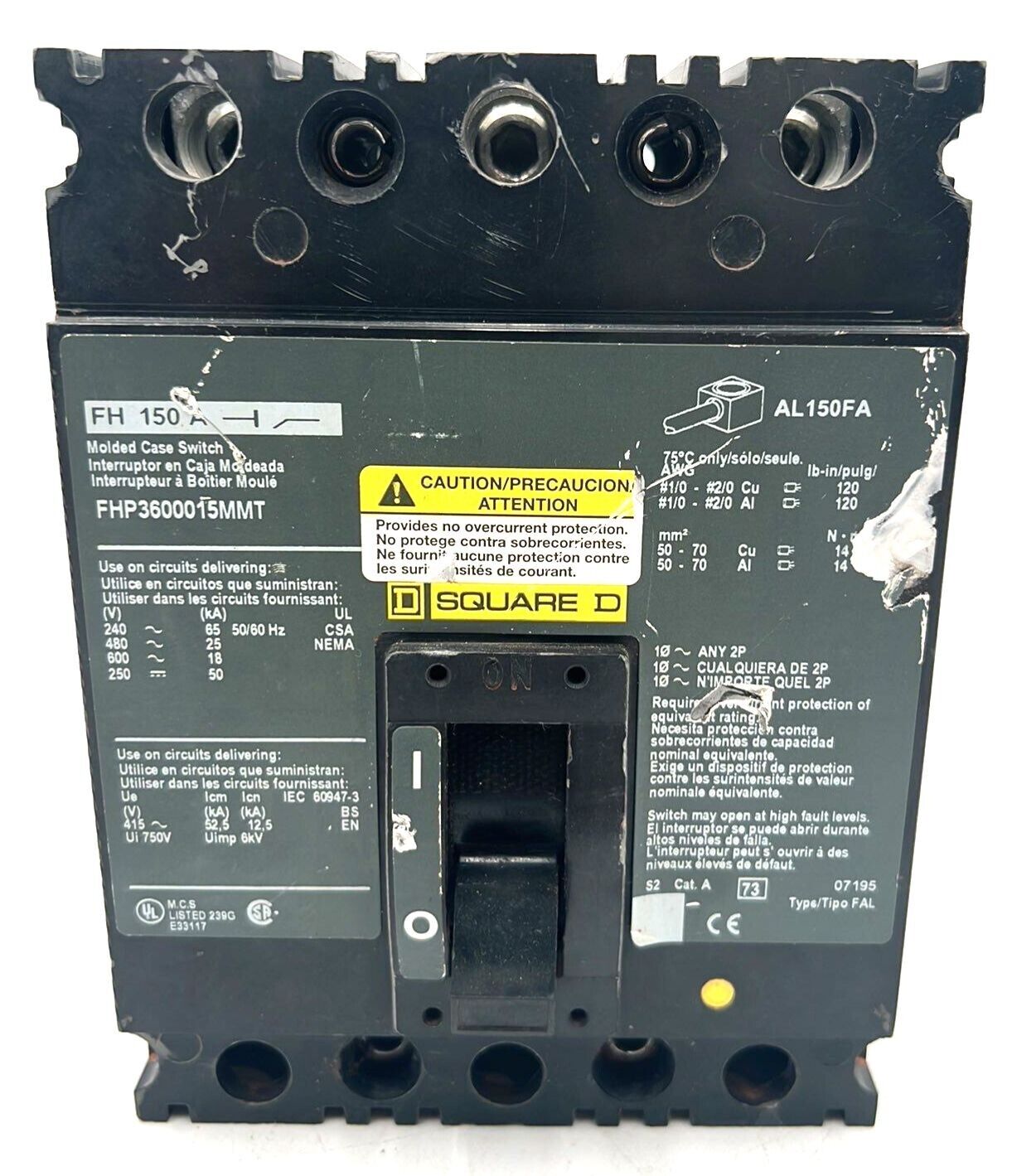 Square D FHP3600015MMT Used