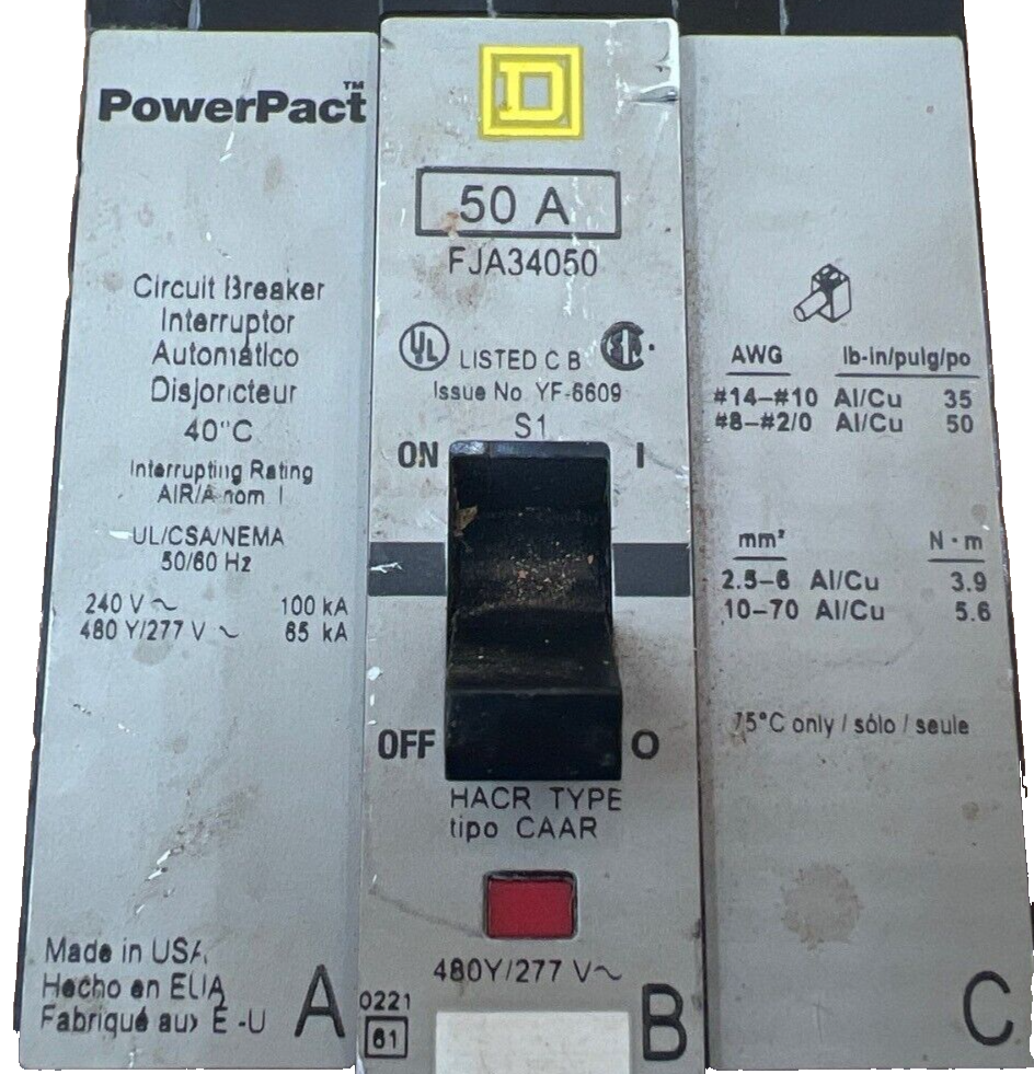 Square D FJA34050 Used