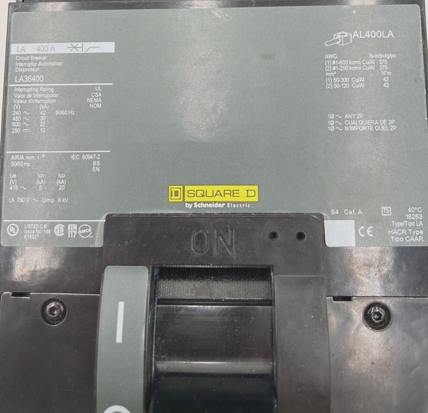 Square D LA36400 Used