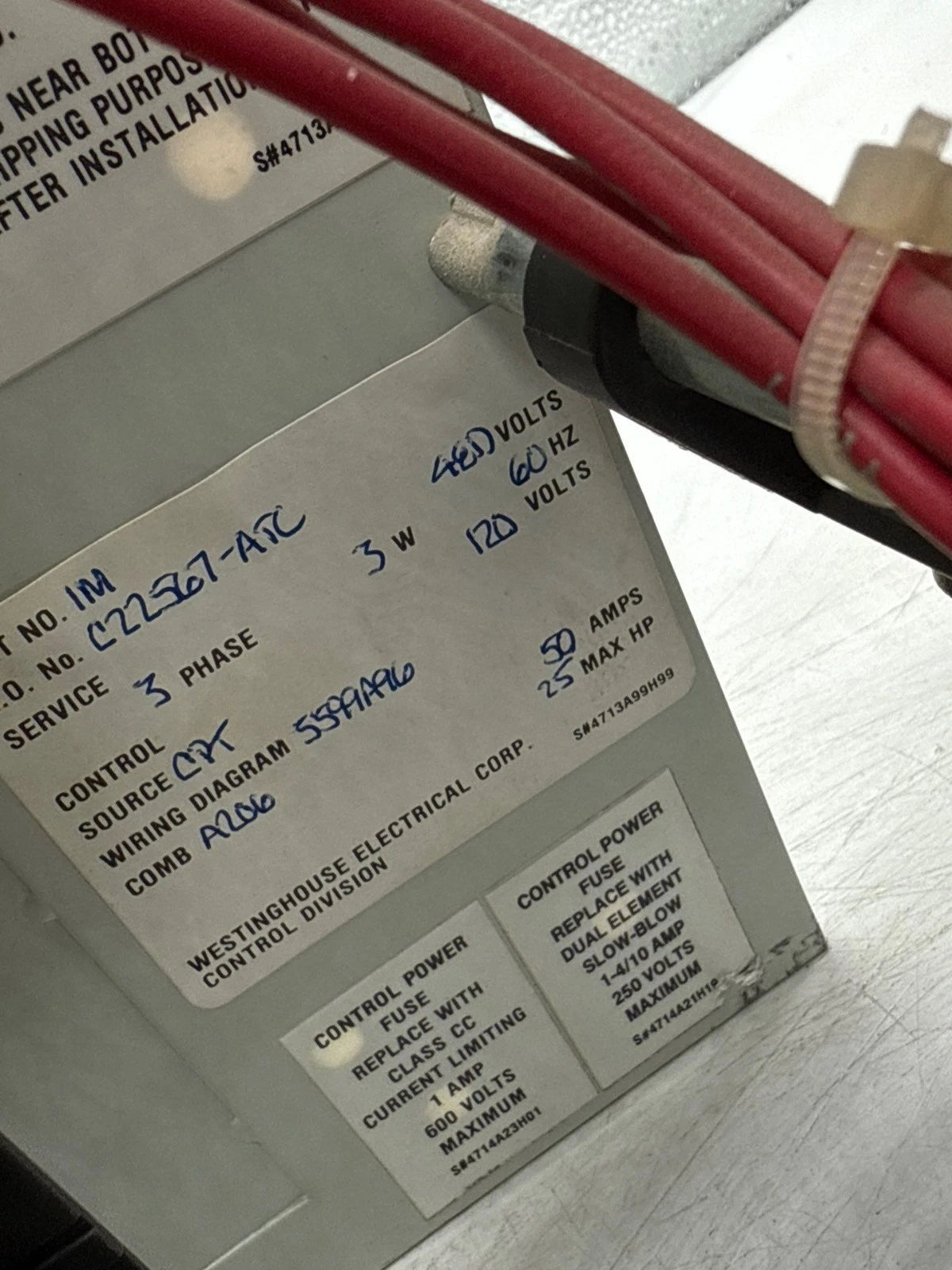 Eaton Freedom 2100 50A 12" MCC Combo Bucket HMCP050K2C Size 2 A200M2CAC 50 Amp Used