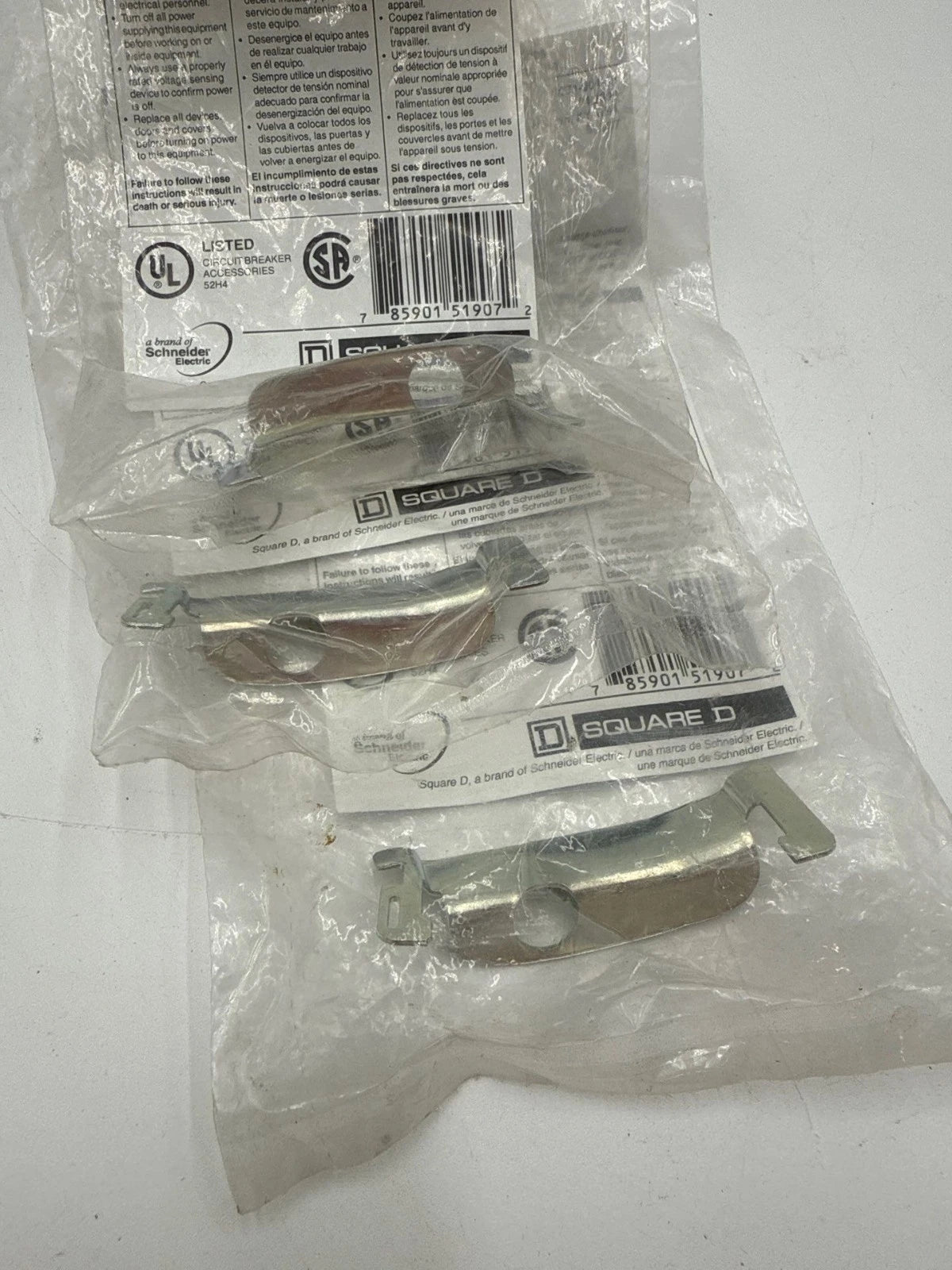 3PC Lot Square D QO1PL Handle Padlock Bracket QO Load Center Attachment 3 Piece New