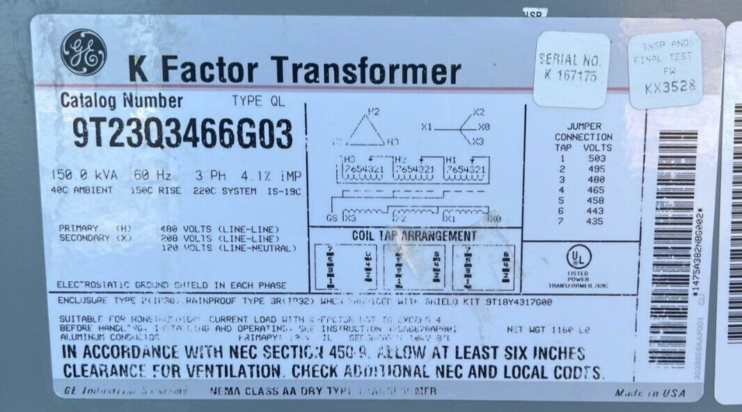 GE 9T23Q3466G03 Used