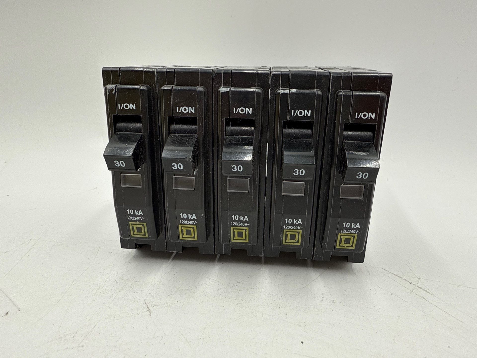 5PC Square D QO130 Plug On Circuit Breaker 30A 1P 120/240V QO 30 Amp Lot of 5 New