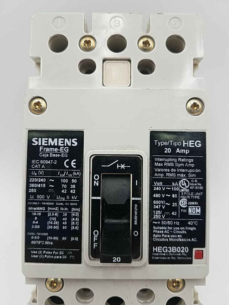 Siemens HEG3B020 Used