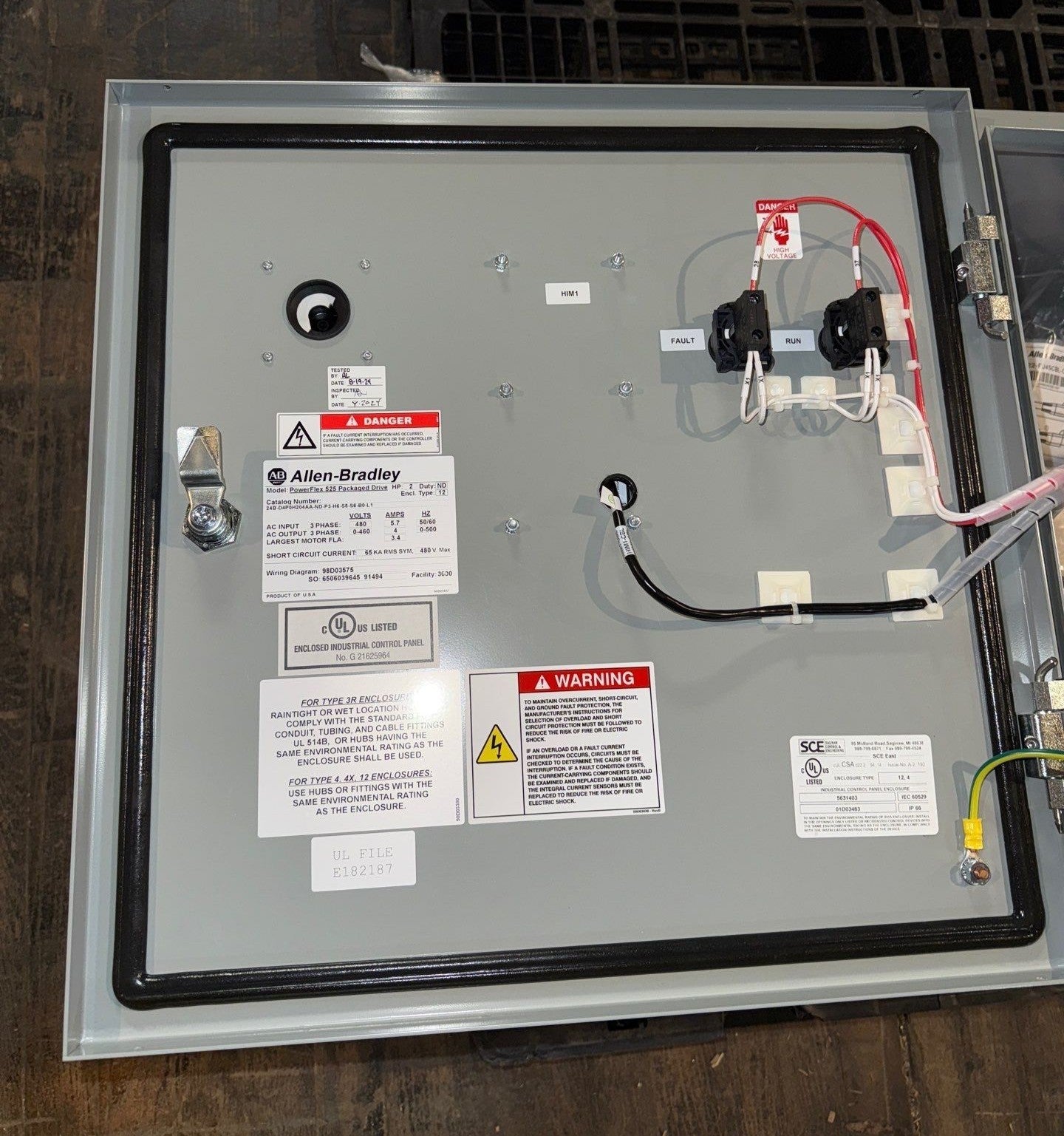 Allen Bradley PowerFlex 525 Packaged Variable Frequency Drive 2HP 3PH 480V VFD New