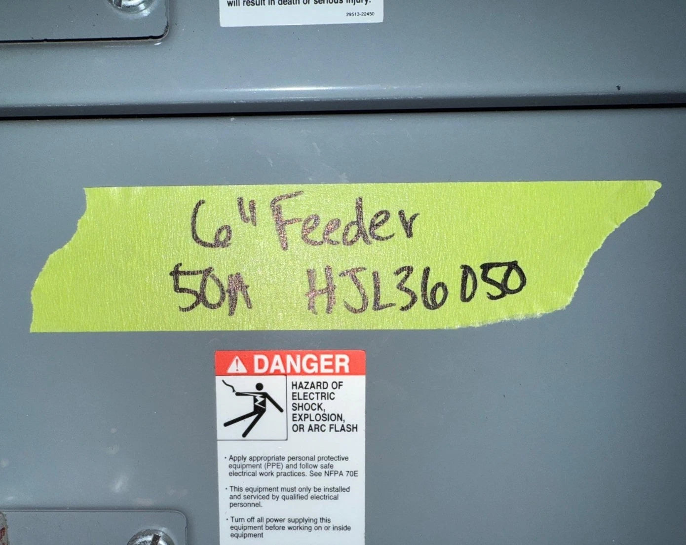 6" Square D Model 6 50 Amp MCC Feeder Bucket HJL36050 Breaker 50A HJL New