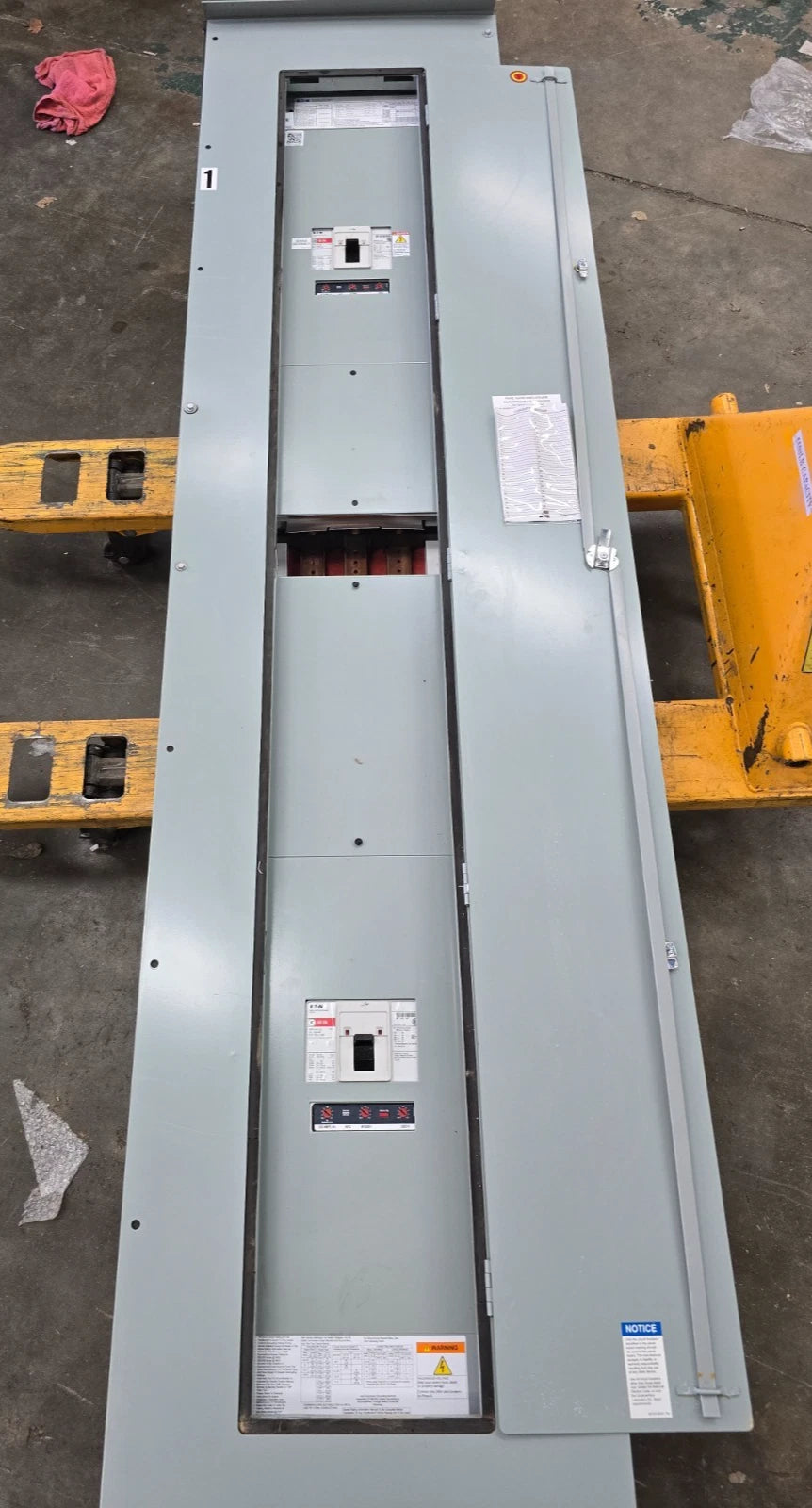 Eaton PRL3X Panelboard 400A 480/277V 3PH MCB Panel KD3400 Subfeed 350A 3R Encl Used