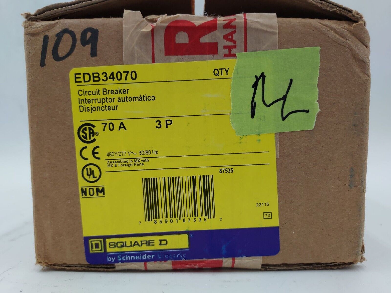 Square D EDB34070 New