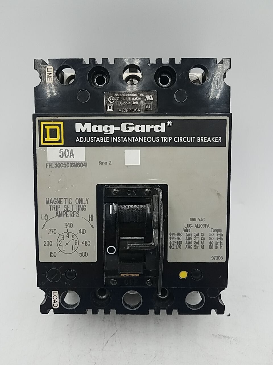 Square D FHL3605016M8041 Used