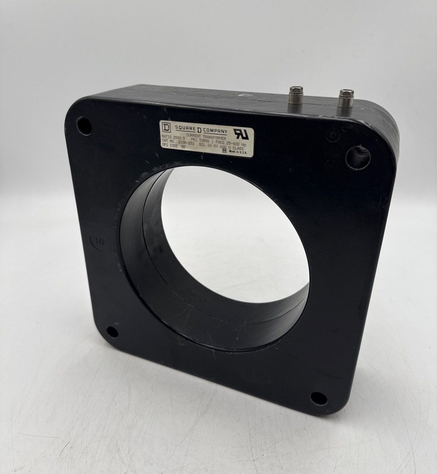Square D 210R-252 Current Transformer Ratio 2500:5 25-400Hz 600V BIL 10kV Used