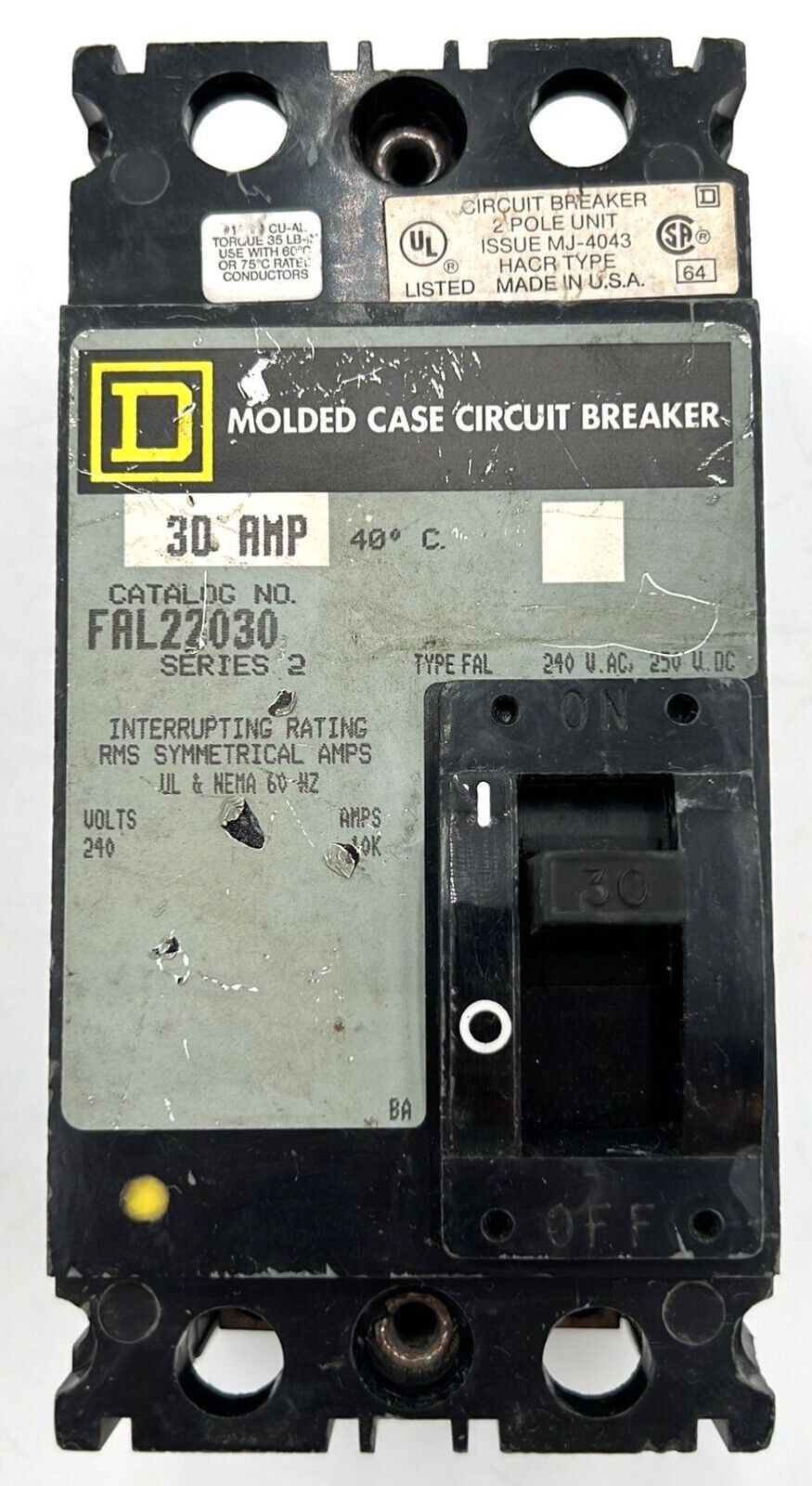 Square D FAL22030 Used