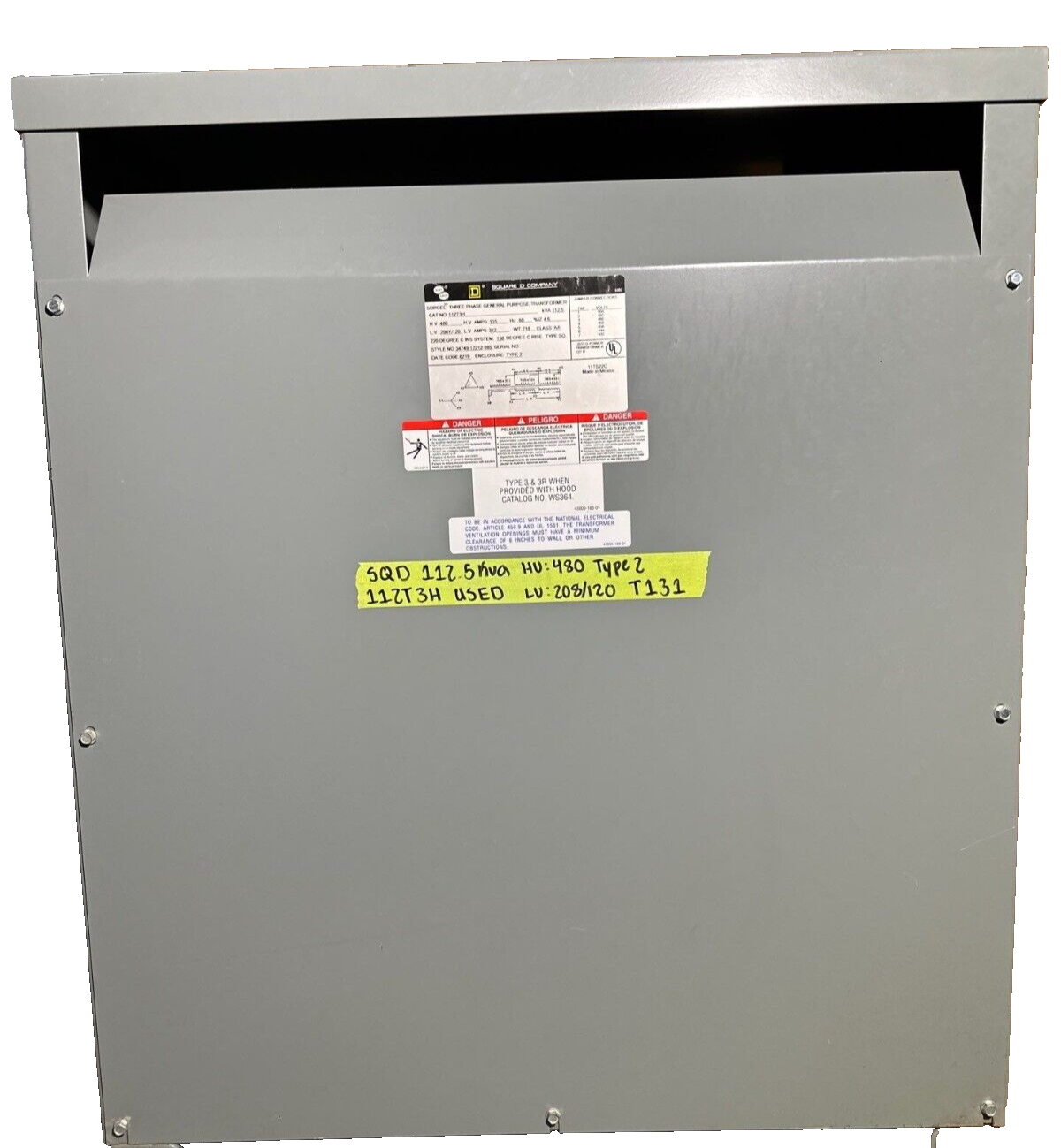 Square D 112T3H Used