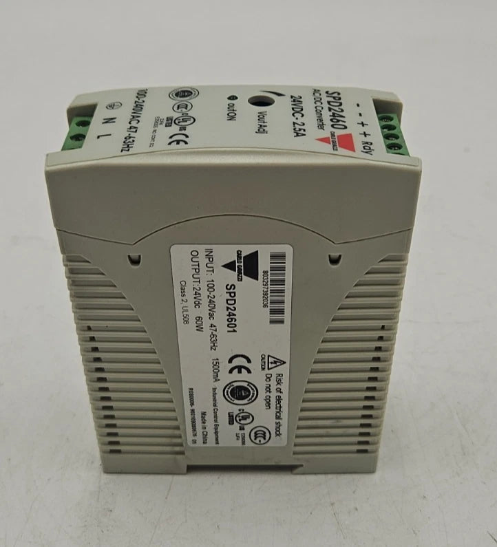 Carlo Gavazzi SPD24601 24VDC 2.5A Switching Power Supply DIN AC/DC Converter Used