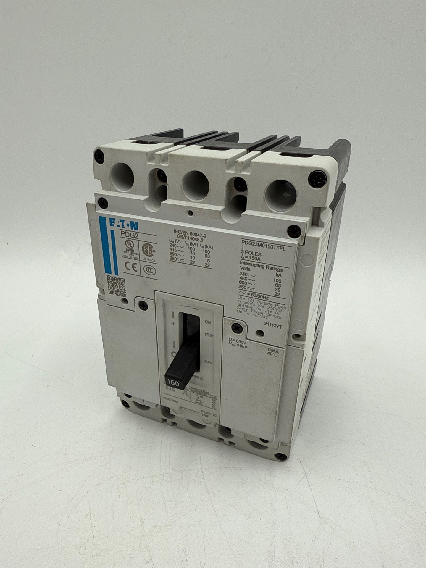 Eaton PDG23M0150TFFL Circuit Breaker 150A 3P 600V PDG2 150 Amp 3 Pole New