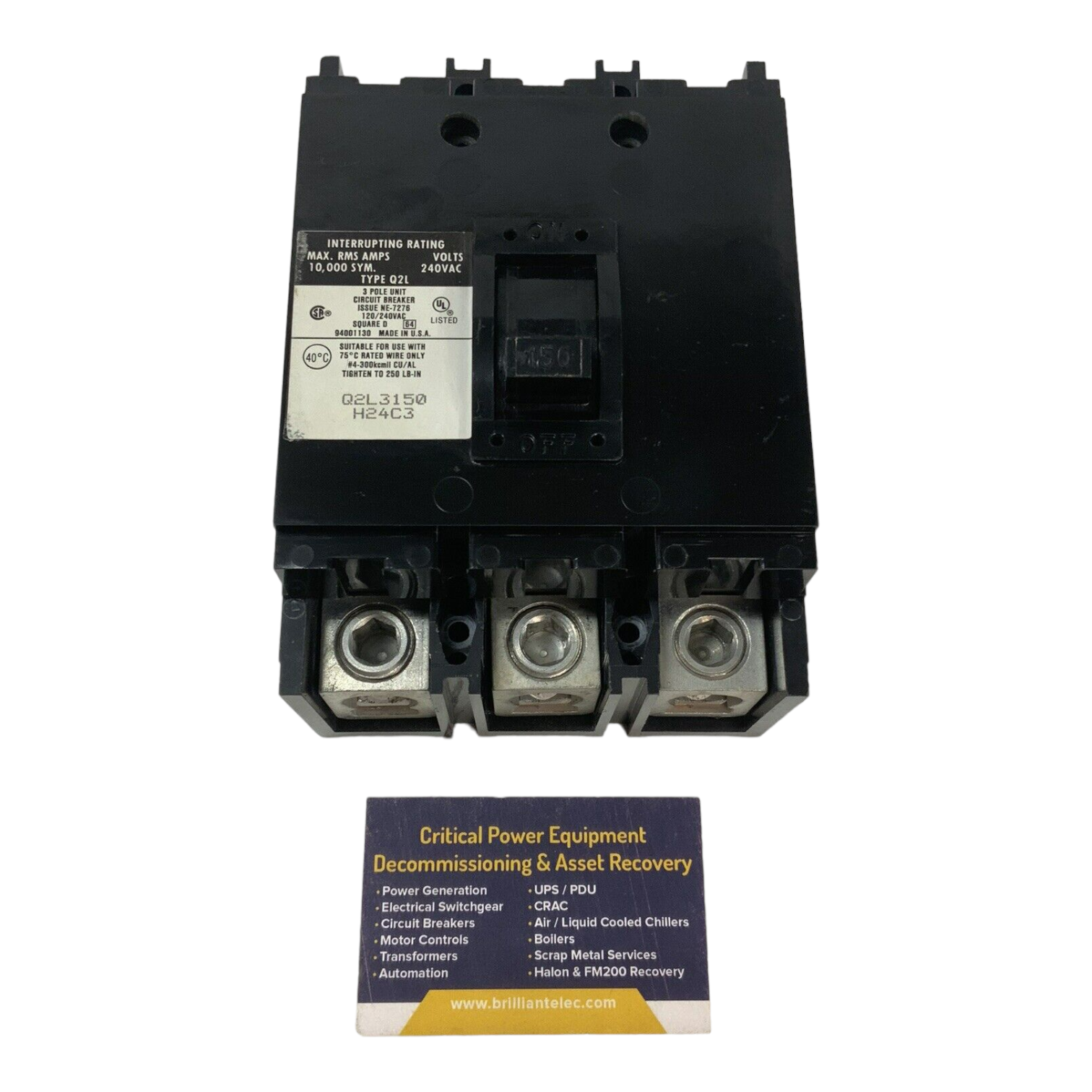 Square D Q2L3150 Used