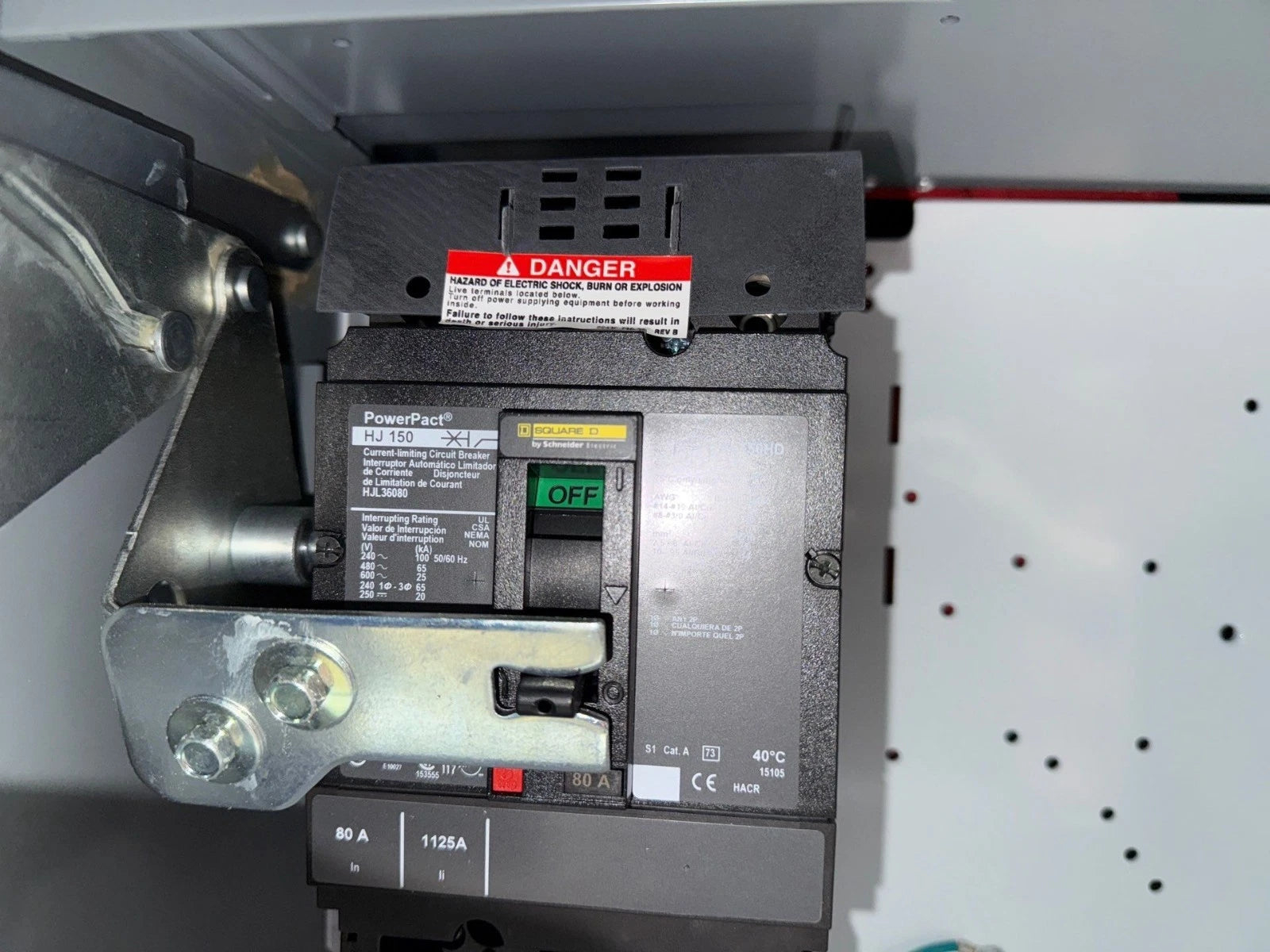 12" Square D Model 6 80 Amp Feeder MCC Bucket HJL36080 Breaker 80A HJL New