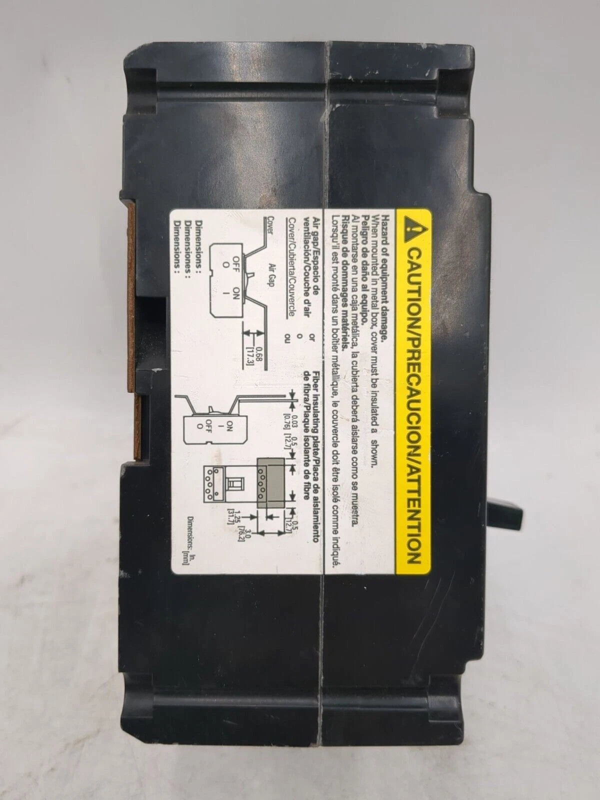 Square D FAL34100 Circuit Breaker 100A 3P 480V 3PH Lug to Lug 100 Amp Used Used