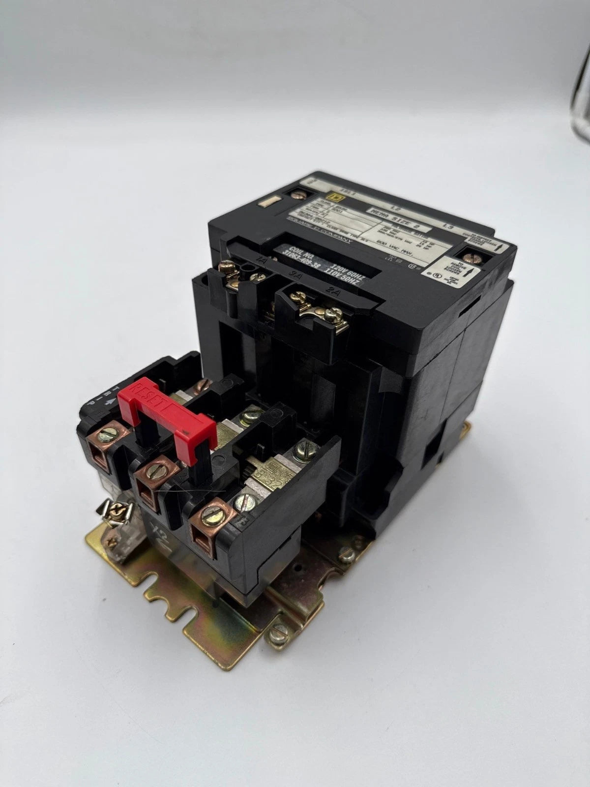 Square D 8536SD01 NEMA Size 2 Starter Coil 110/120V 3P 600V 25HP 31063-409-38 Used