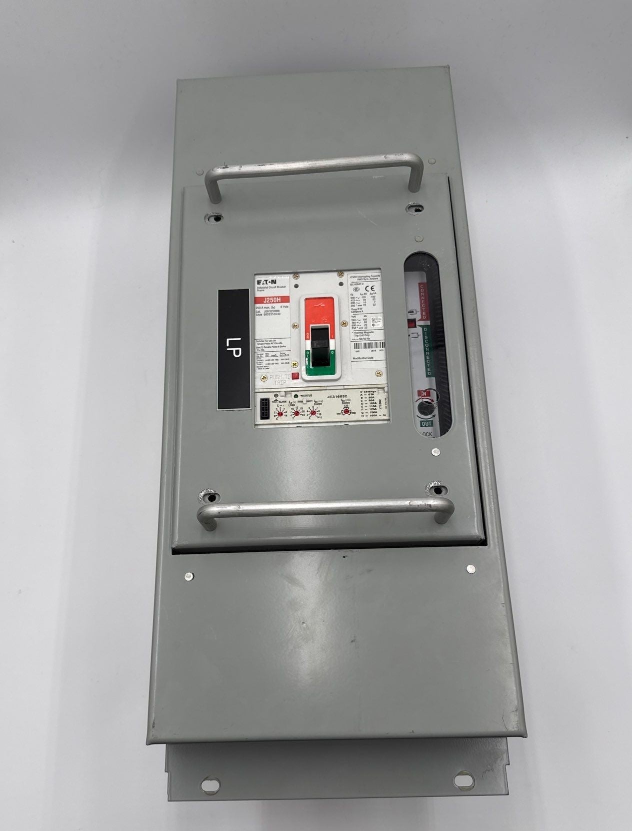 Eaton JG3DOM JGH3250NN JG Drawout Cassette Circuit Breaker 250A 3P 600V Used