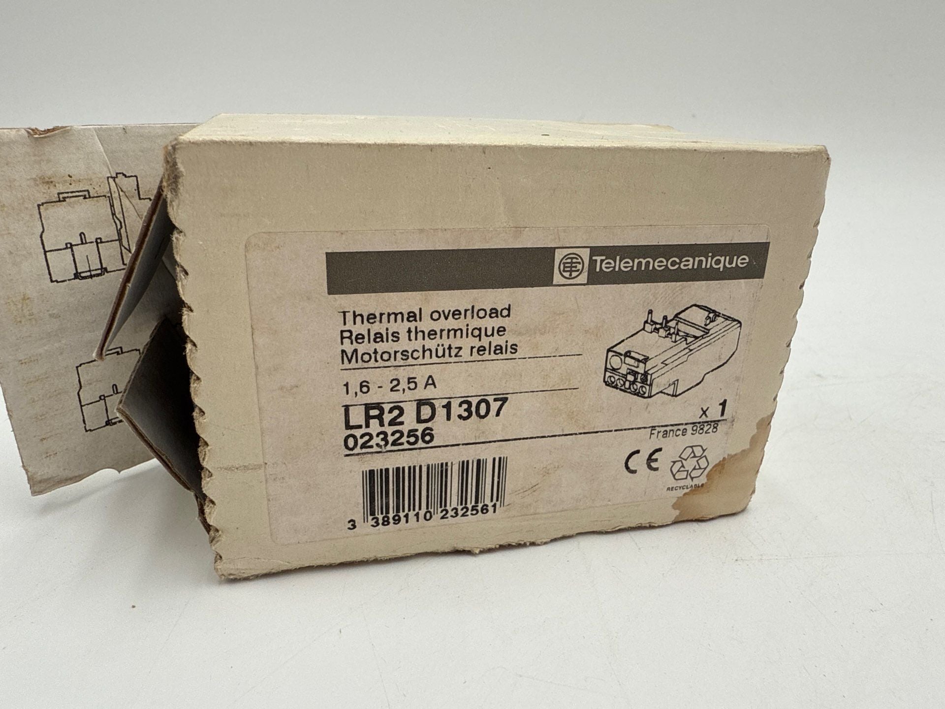 Telemecanique LR2D1307 Thermal Overload Relay 1.6–2.5A 3P Motor Protection New