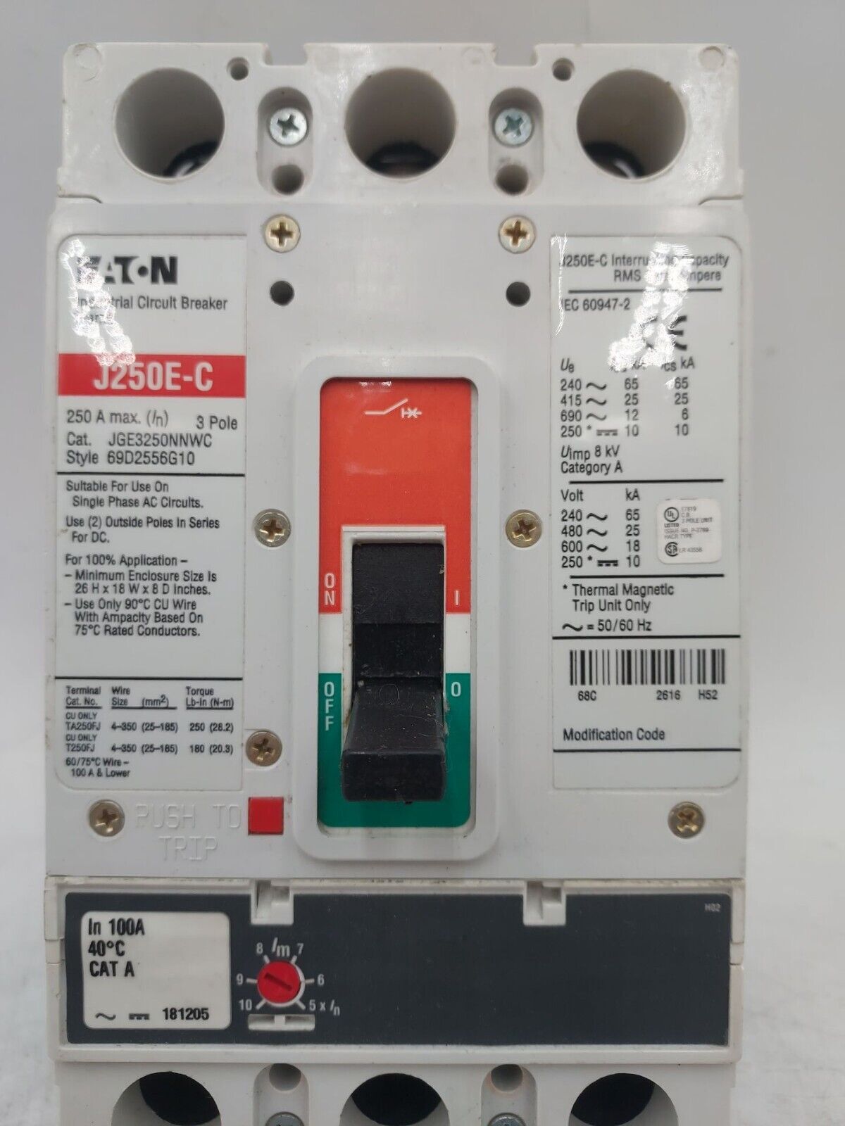 Eaton JGE3250NNWC Used