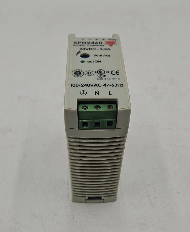 Carlo Gavazzi SPD24601 24VDC 2.5A Switching Power Supply DIN AC/DC Converter Used
