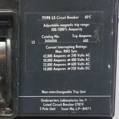 Cutler-Hammer LS360600A Used