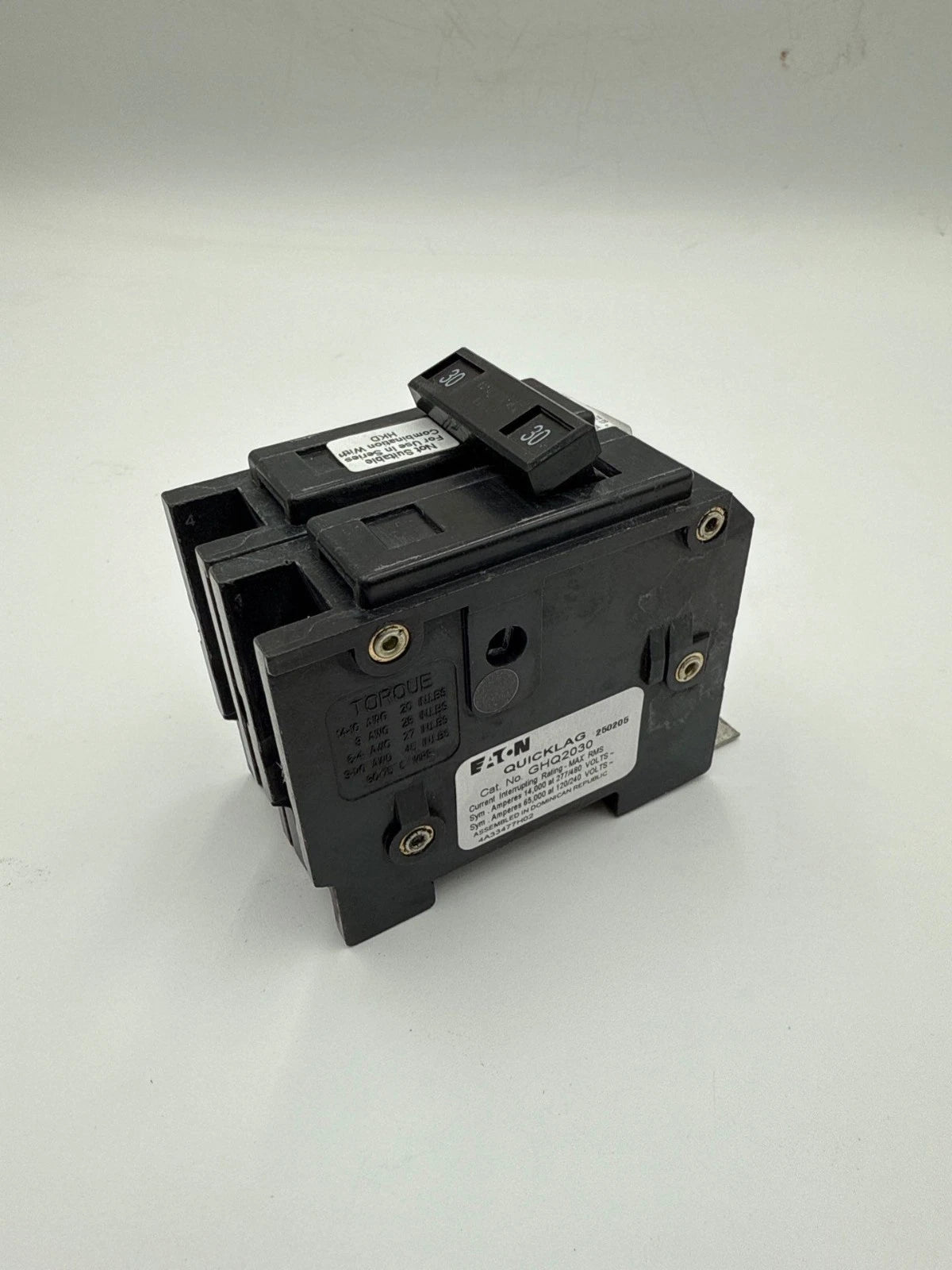 Eaton GHQ2030 Bolt On Circuit Breaker 30A 2P 277/480V GHQ 30 Amp 2 Pole New New