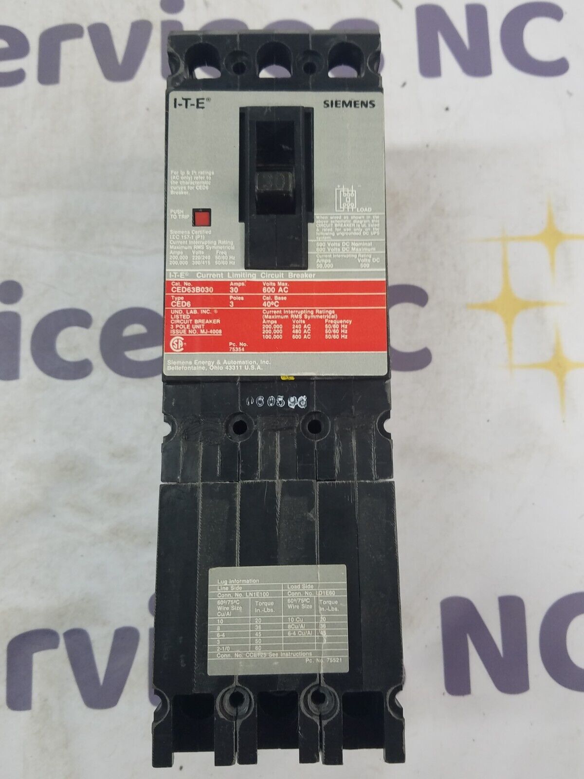 Siemens CED63B030 Used