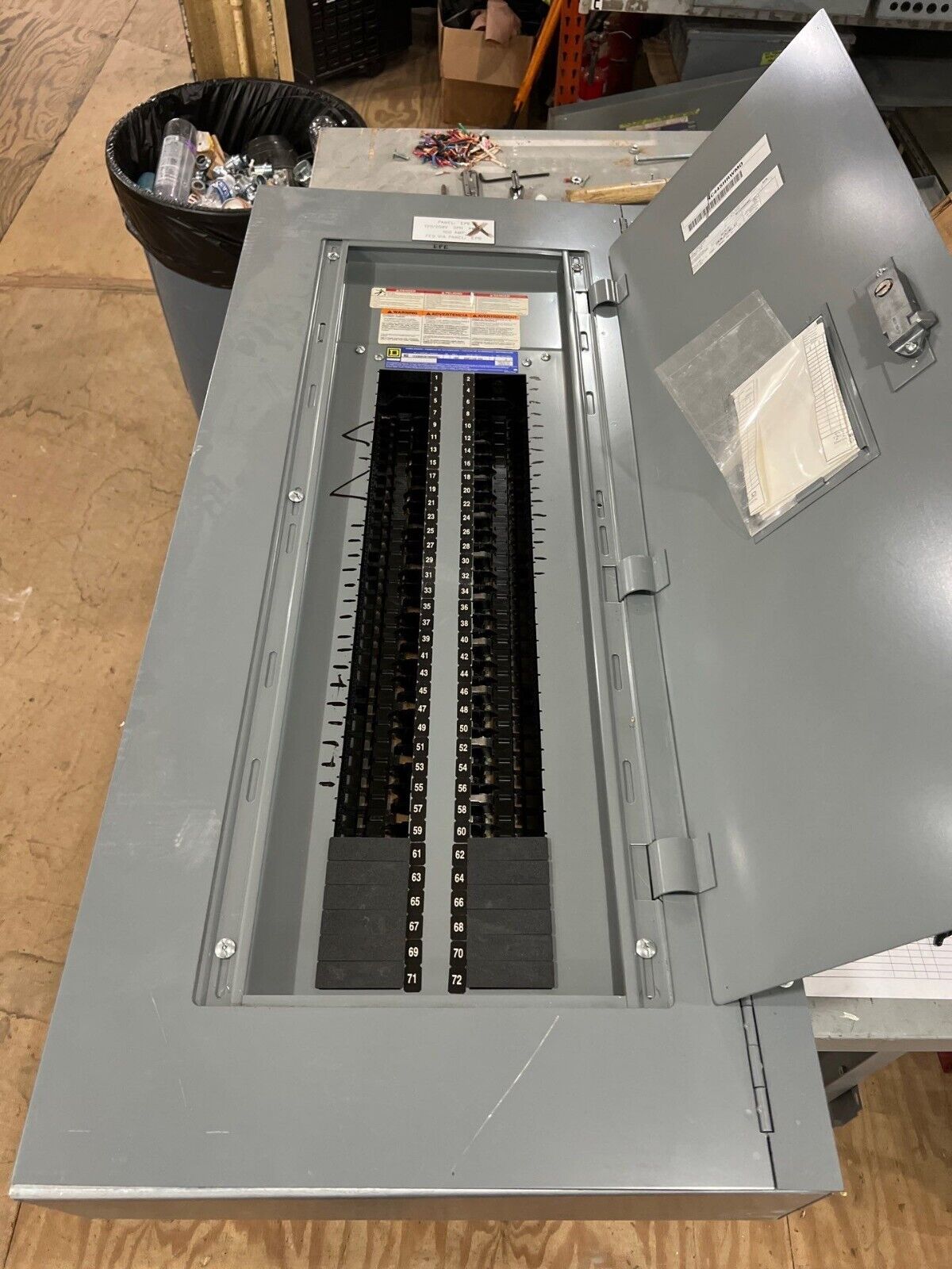 Square D NQ Panelboard 100A 208Y/120V 3PH 4W Indoor Encl 72 Circuit MLO MH44BE P623 Used