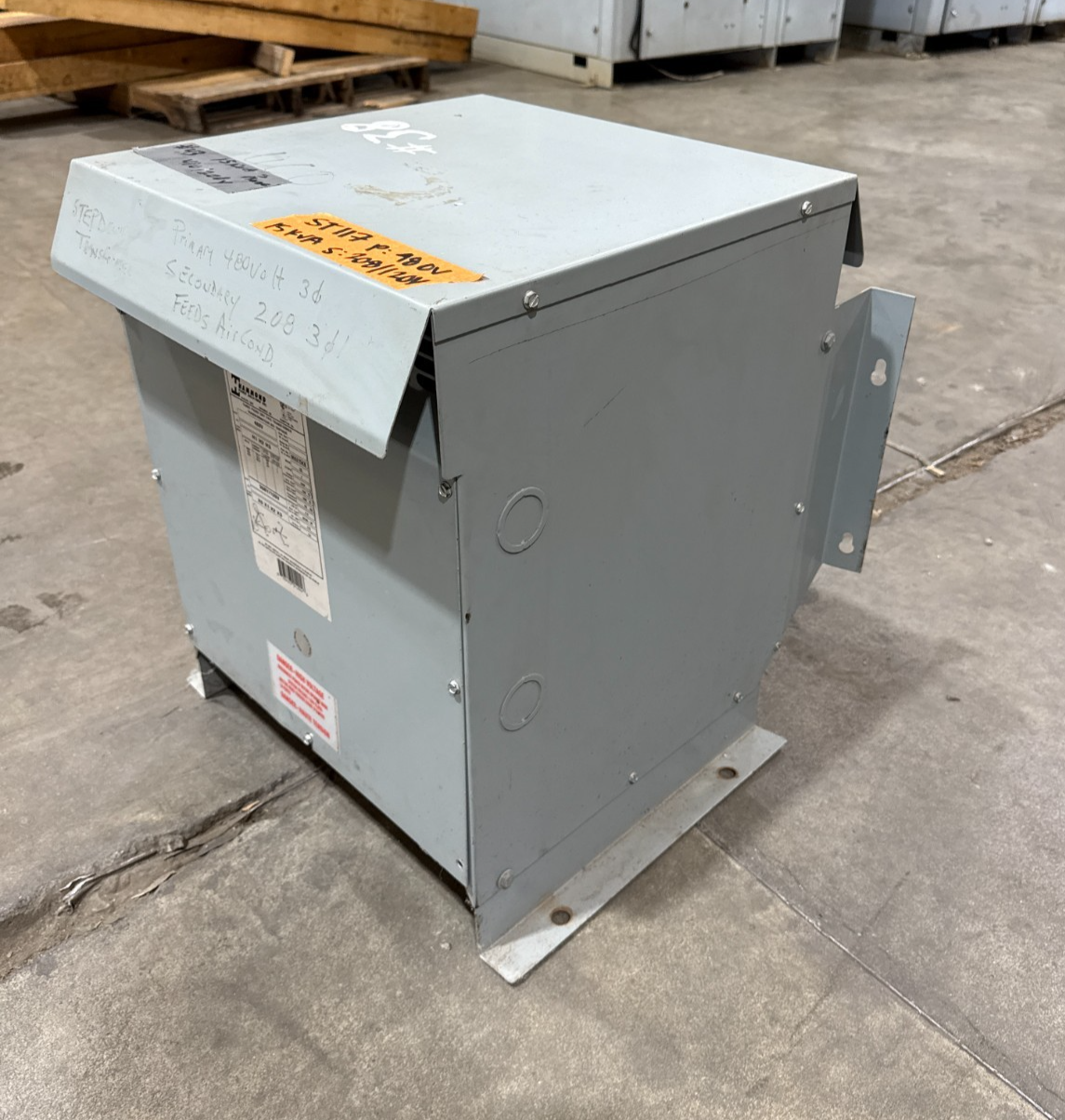 15 KVA Hammond MK015KB Transformer Pri 480V Sec 208/120V 3PH 3R Encl Used