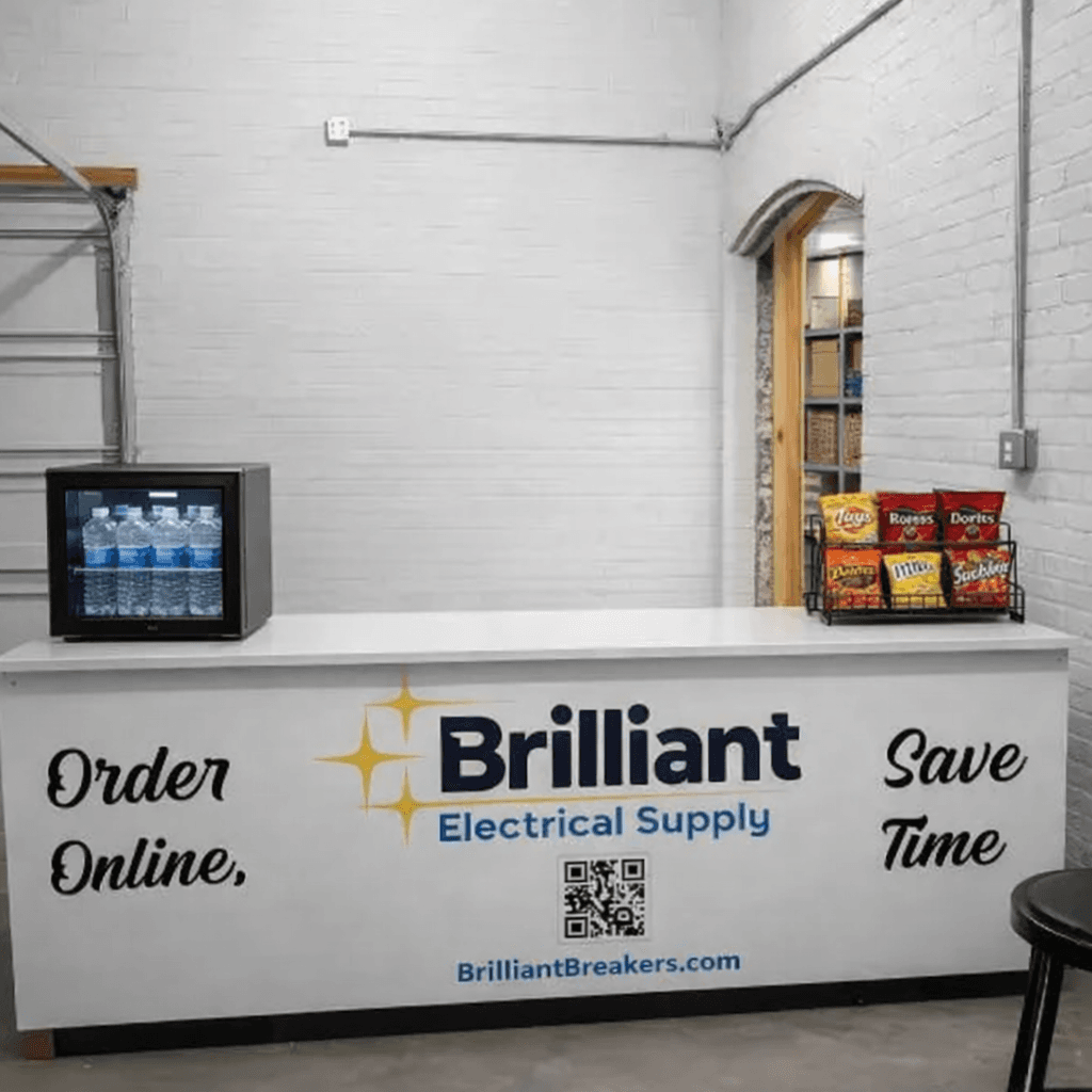 Brilliant Electrical Supply sales counter in Burlington, NC