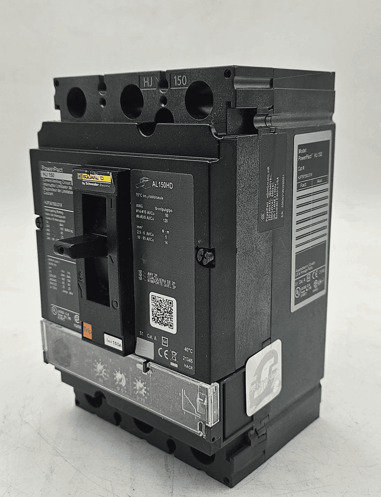 Square D HJP36150U31X Circuit Breaker 150A 600V 3P