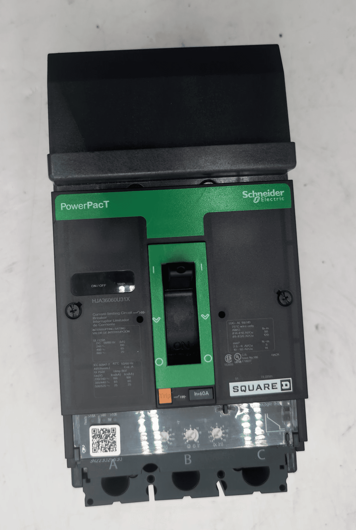 Schneider Electric HJA36060U31X Circuit Breaker 60A 600V 3P – image 1