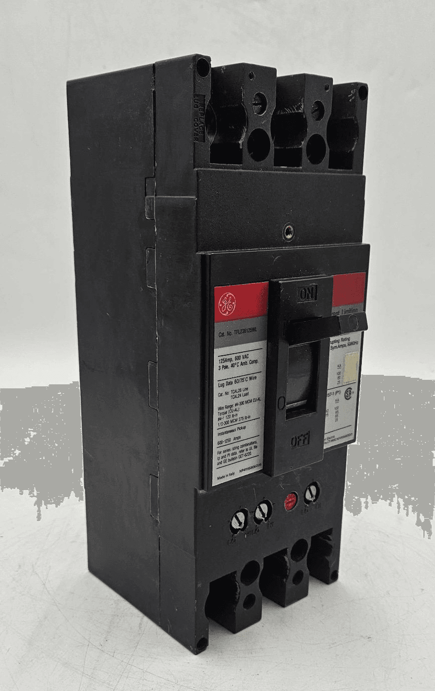 GE TFL236125WL Circuit Breaker 125A 3P 600V – image 1