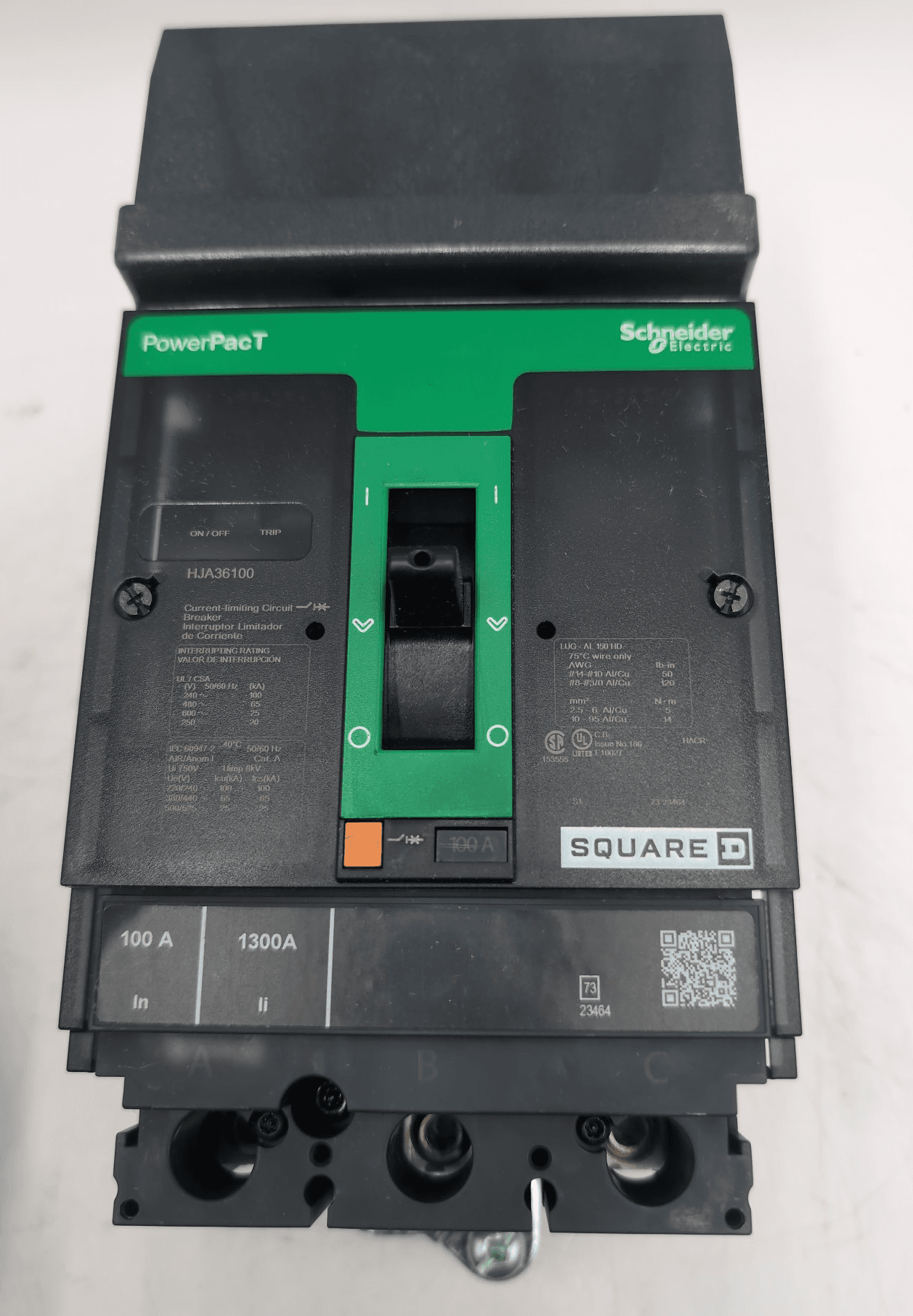 Square D HJA36100 Circuit Breaker 100A 3P 600V – image 1