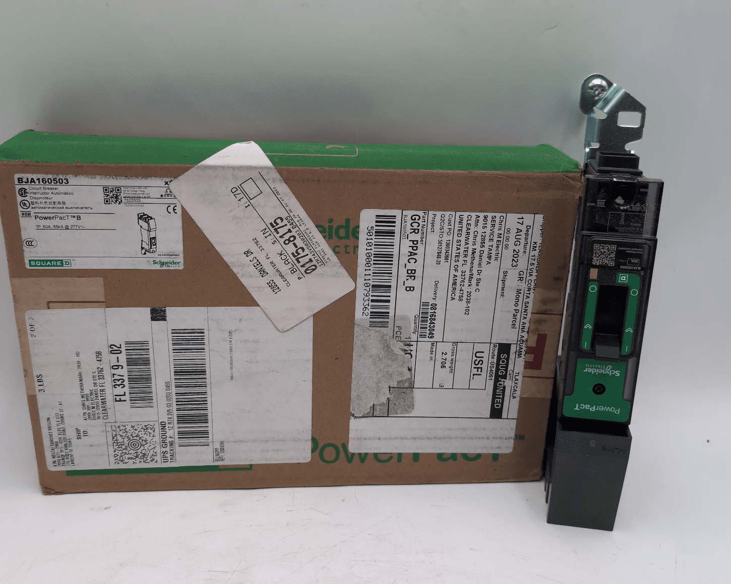 Square D BJA160503 Circuit Breaker 50A 1P 277V