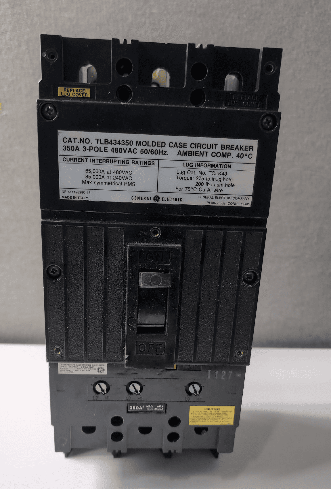 GE TLB434350 Circuit Breaker 350A 3P 480V – image 1