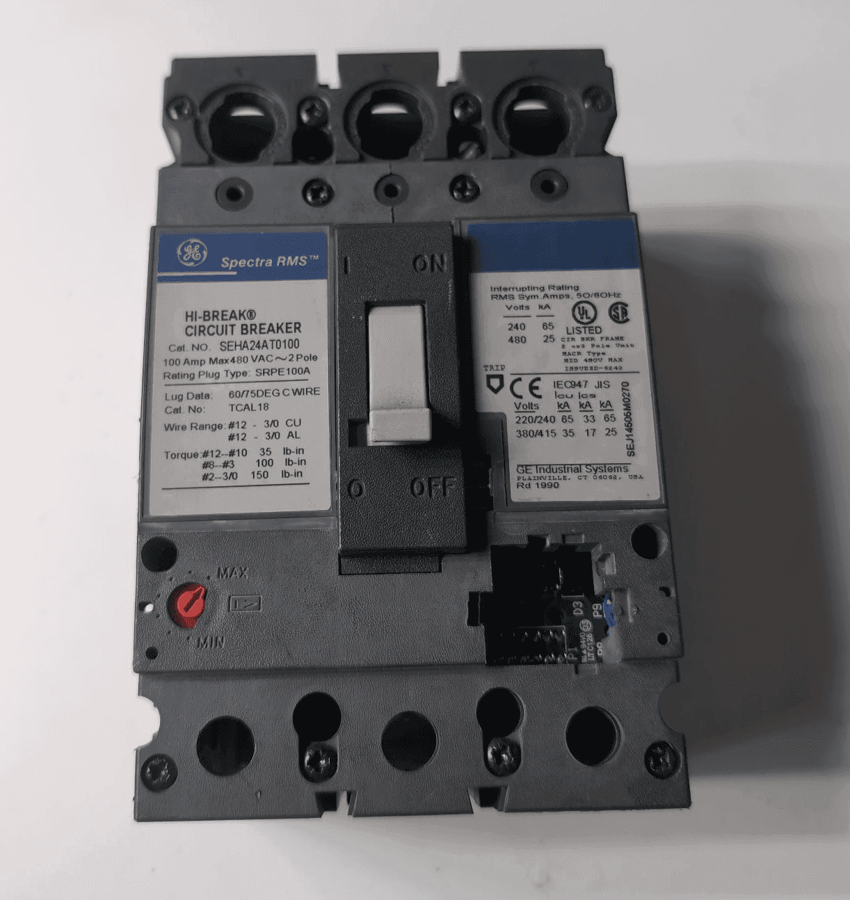 GE SEHA24AT0100 Circuit Breaker — image 1 of 6